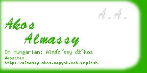akos almassy business card